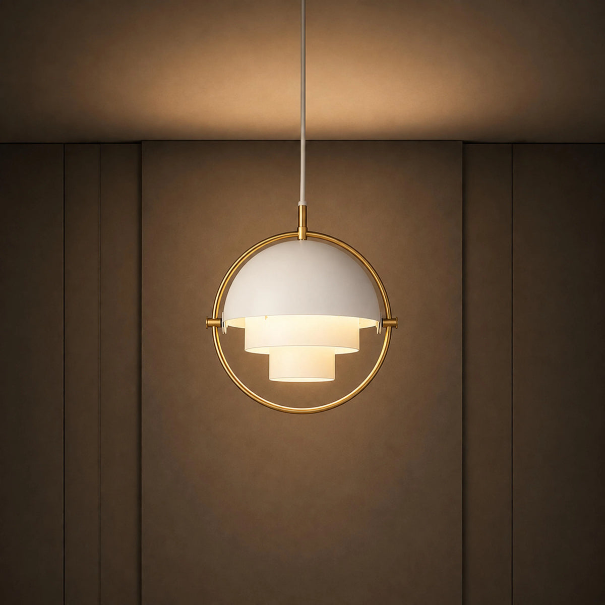 Pendant Light Adjustable Shade Metal Construction
