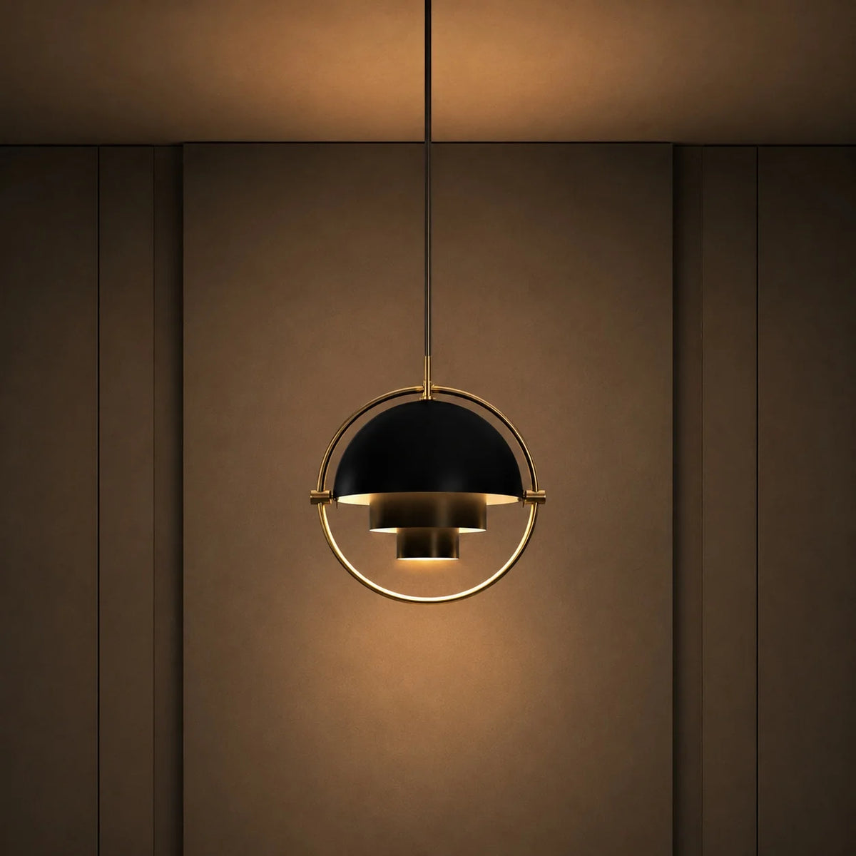 Pendant Light Adjustable Shade Metal Construction