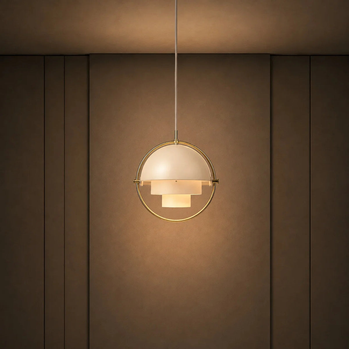 Pendant Light Adjustable Shade Metal Construction