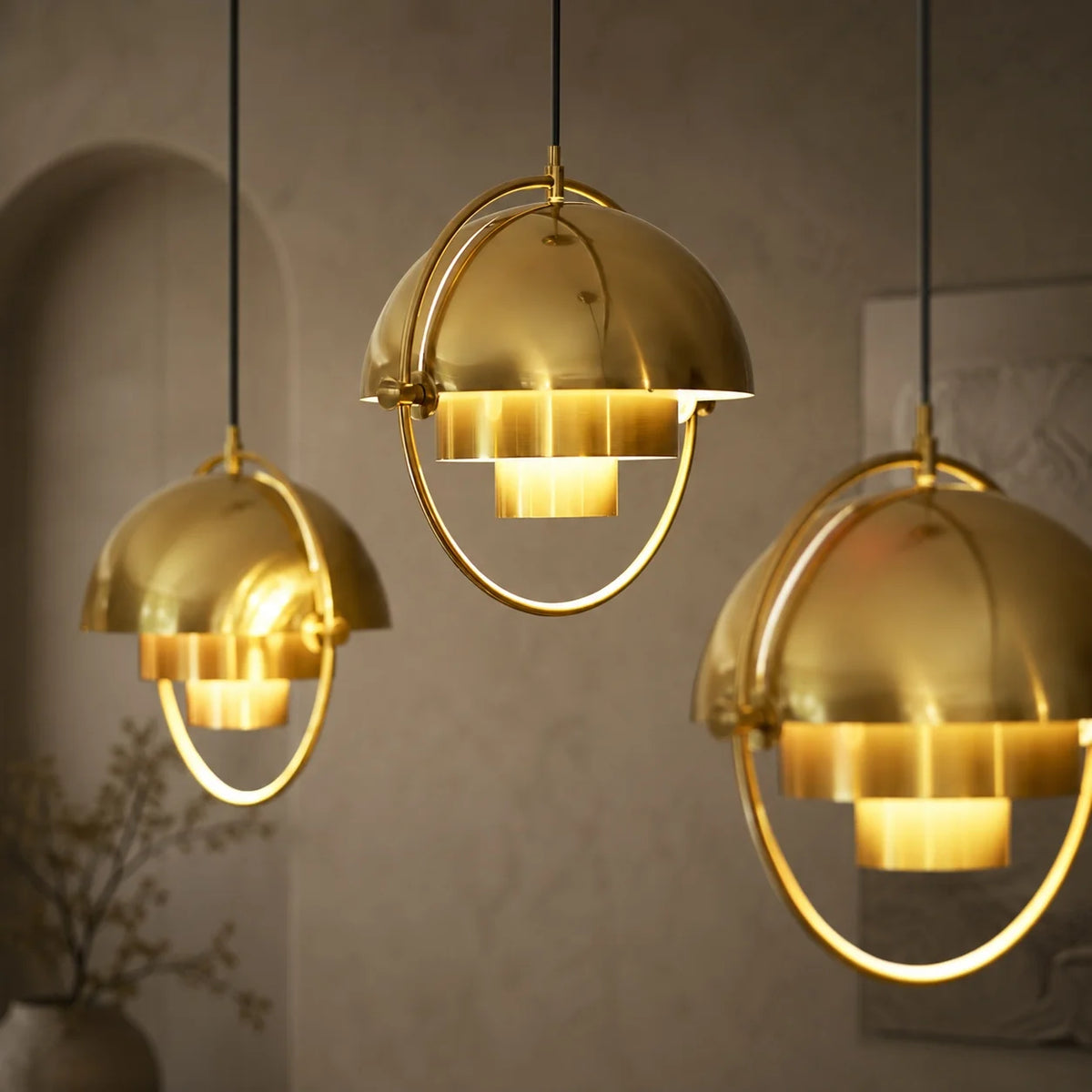 Pendant Light Adjustable Shade Metal Construction
