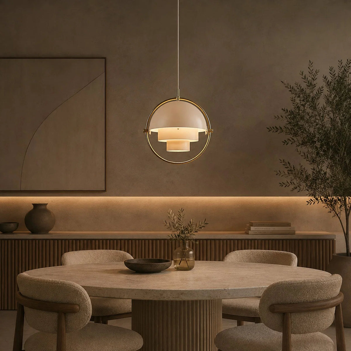 Pendant Light Adjustable Shade Metal Construction