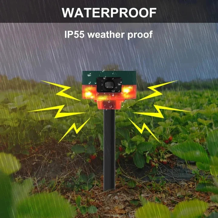 Pest Deterrent Solar-Powered 360-Degree Motion Rechargeable