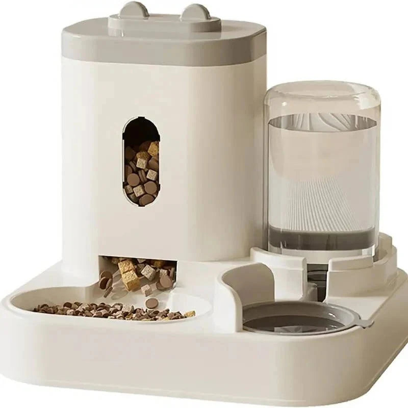 Pet Feeder & Waterer Gravity-Fed Large Capacity Detachable Bowls