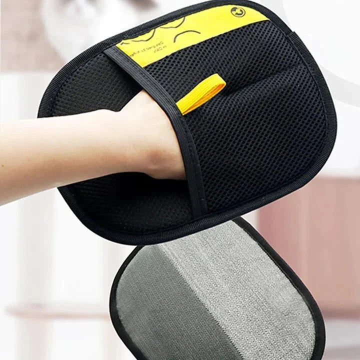 Pet Grooming Gloves Double-Sided Silicone Shedding Control Adjustable Strap