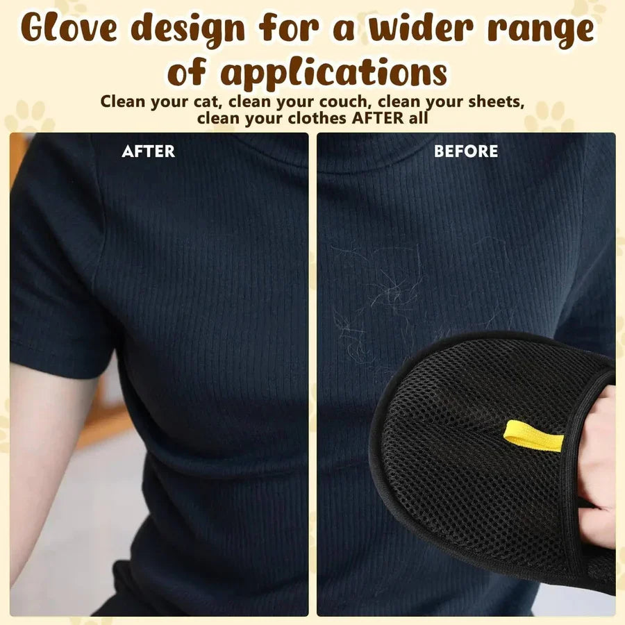 Pet Grooming Gloves Dual-Sided Electrostatic Massage 2-Pack