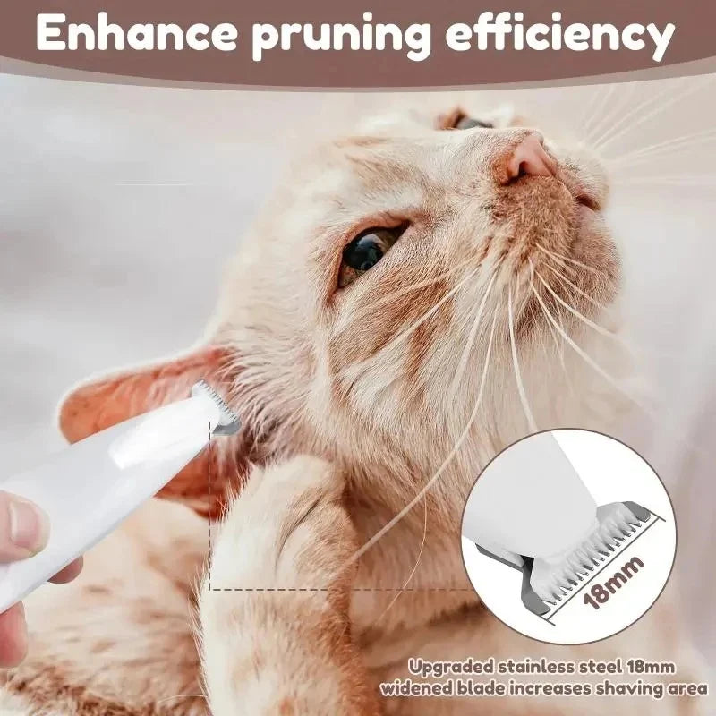Pet Grooming Trimmer Cordless Built-In LED Ceramic Blade
