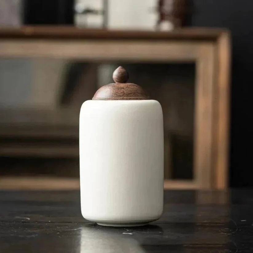 Pet Urn Smooth Ceramic Secure Lid & Weighted Base