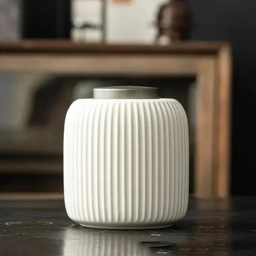 Pet Urn Smooth Ceramic Secure Lid & Weighted Base
