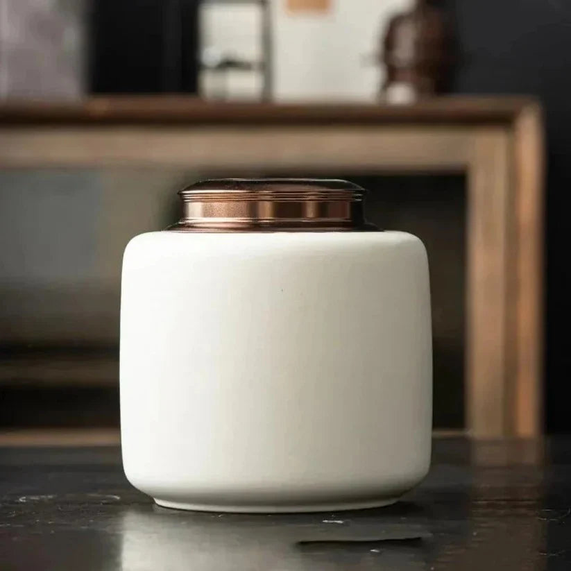 Pet Urn Smooth Ceramic Secure Lid & Weighted Base