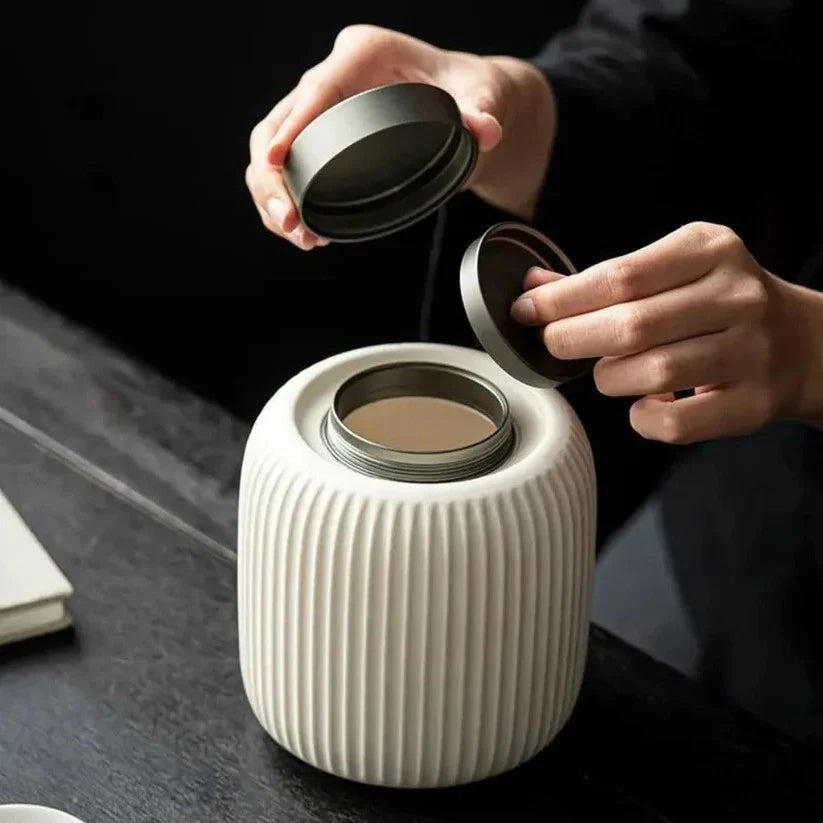 Pet Urn Smooth Ceramic Secure Lid & Weighted Base