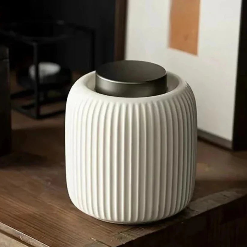 Pet Urn Smooth Ceramic Secure Lid & Weighted Base