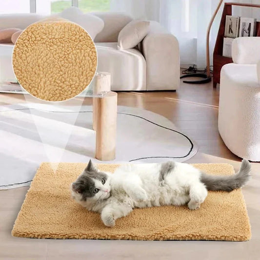 Pet Warming Pad Self-Heating Non-Electric Faux Fur