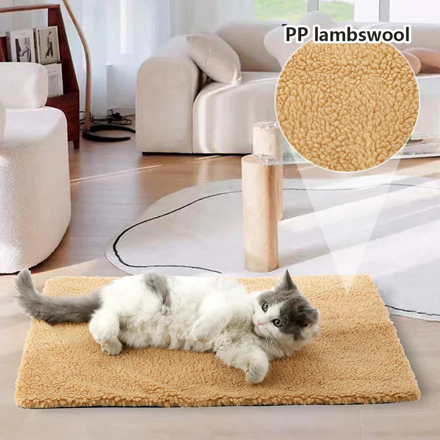 Pet Warming Pad Self-Heating Non-Electric Faux Fur