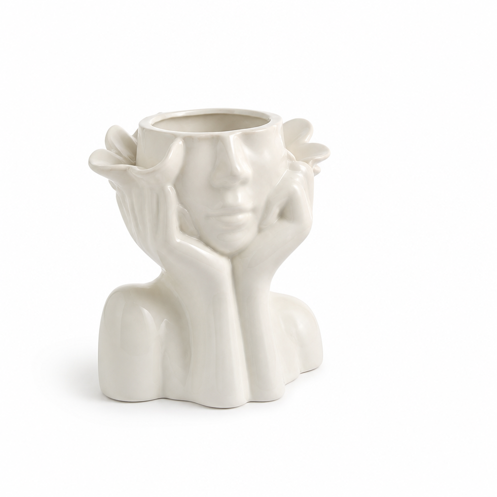 Petal-Inspired Sculptural Ceramic Vase