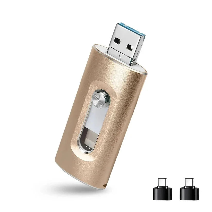 Phone Flash Drive USB 3.0 Metal Housing & Swappable Tips