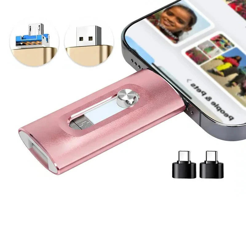 Phone Flash Drive USB 3.0 Metal Housing & Swappable Tips