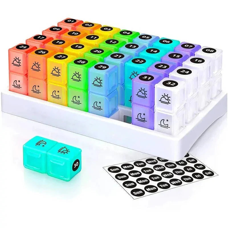 Pill Organizer 31-Day Pop-Out AM/PM Snap-Closure