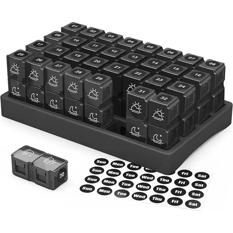 Pill Organizer 31-Day Pop-Out AM/PM Snap-Closure