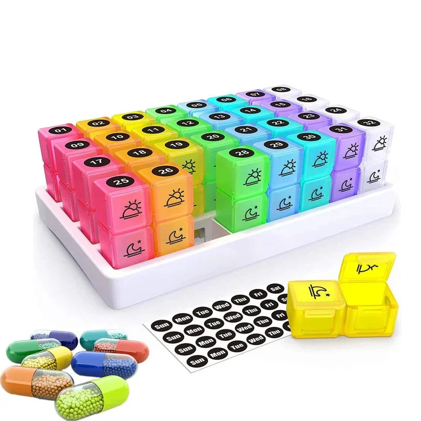 Pill Organizer 31-Day Pop-Out AM/PM Snap-Closure