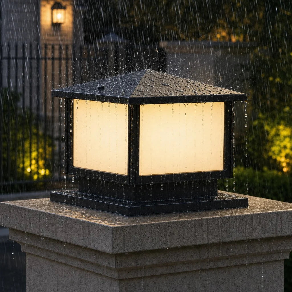 Pillar Light Solar & Hardwired Die-Cast Aluminum IP54