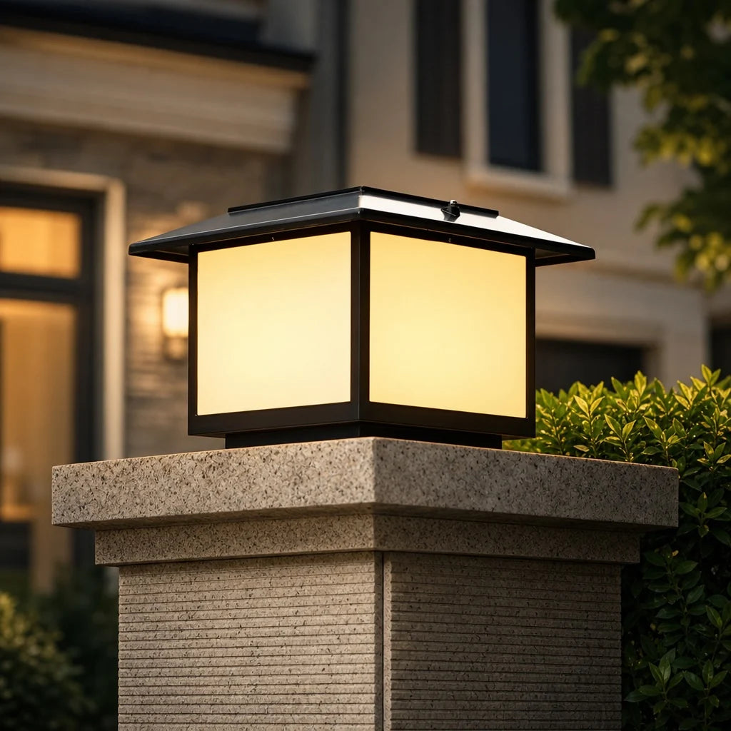 Pillar Light Solar & Hardwired Die-Cast Aluminum IP54