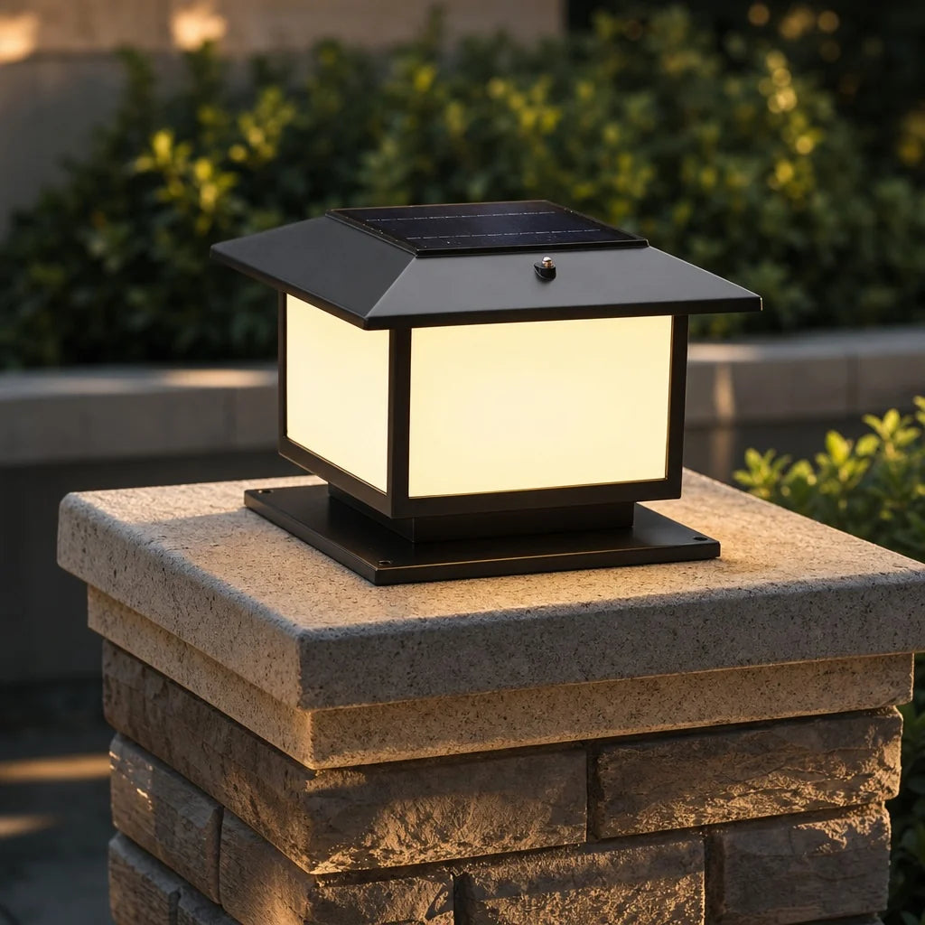 Pillar Light Solar & Hardwired Die-Cast Aluminum IP54