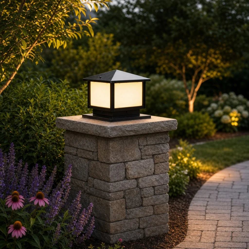 Pillar Light Solar & Hardwired Die-Cast Aluminum IP54