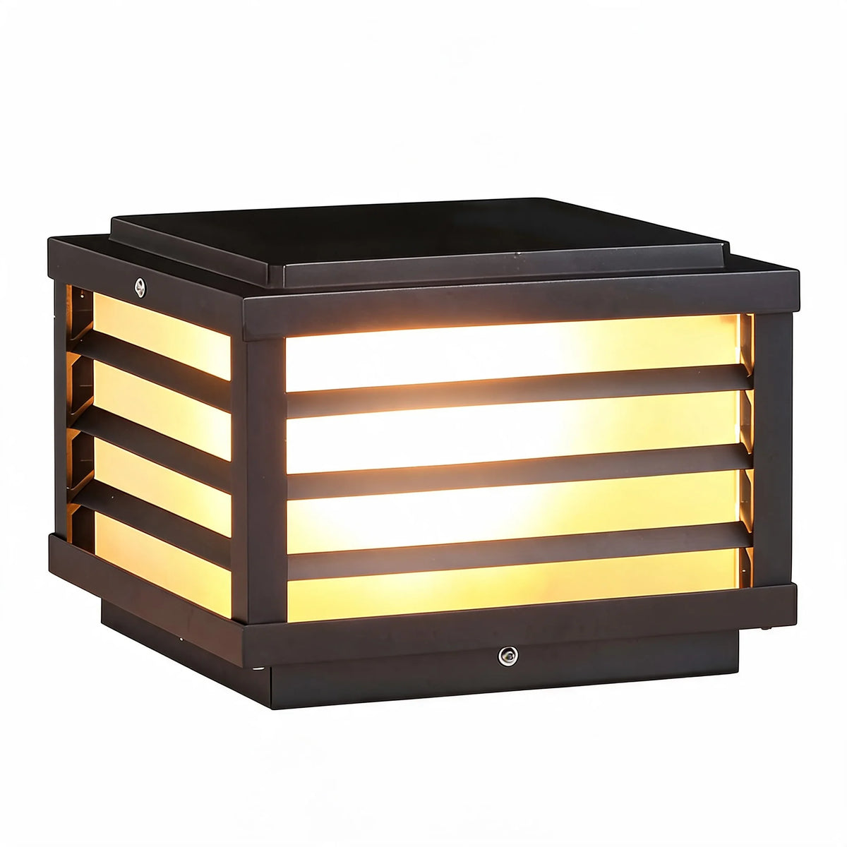 Pillar Light Solar Or Hardwired Warm White LED