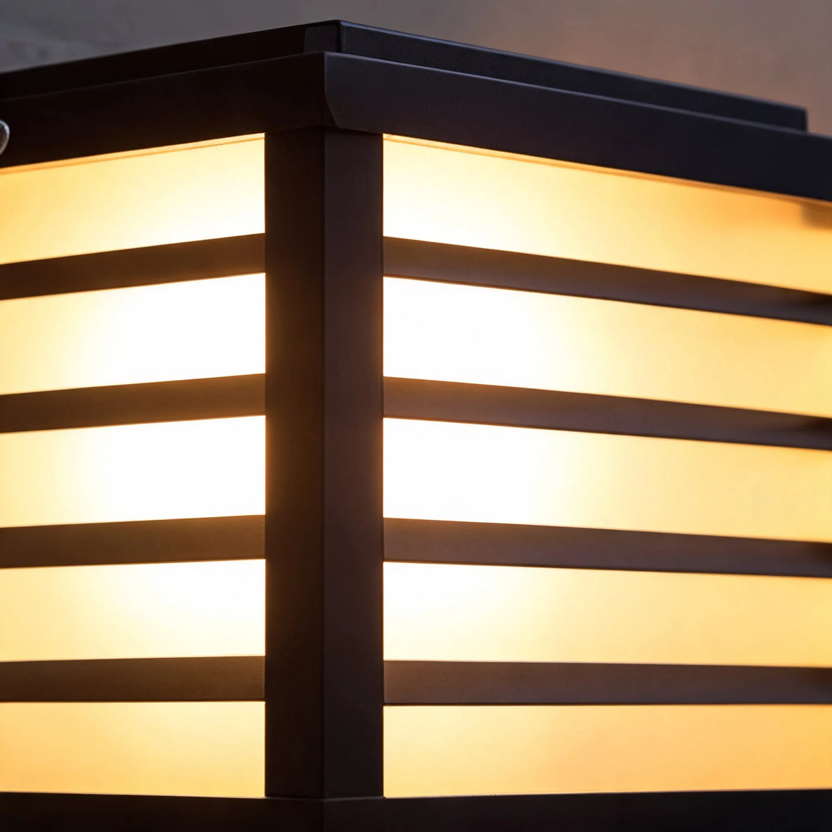 Pillar Light Solar Or Hardwired Warm White LED