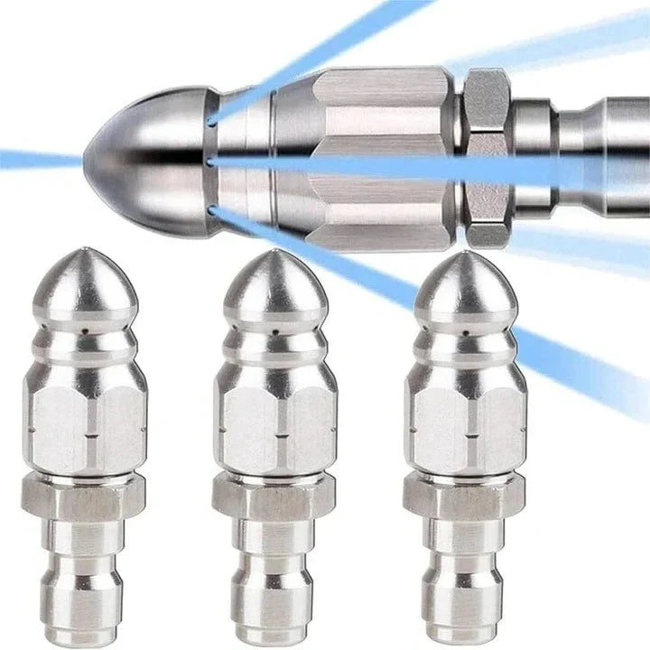 Pipe Cleaning Nozzle High-Pressure Stainless Steel Pointed Tip