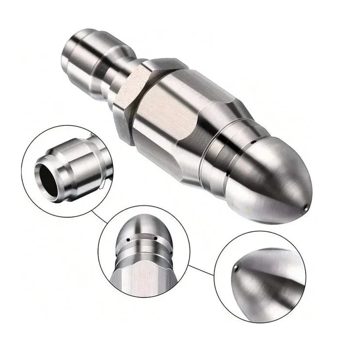 Pipe Cleaning Nozzle High-Pressure Stainless Steel Pointed Tip