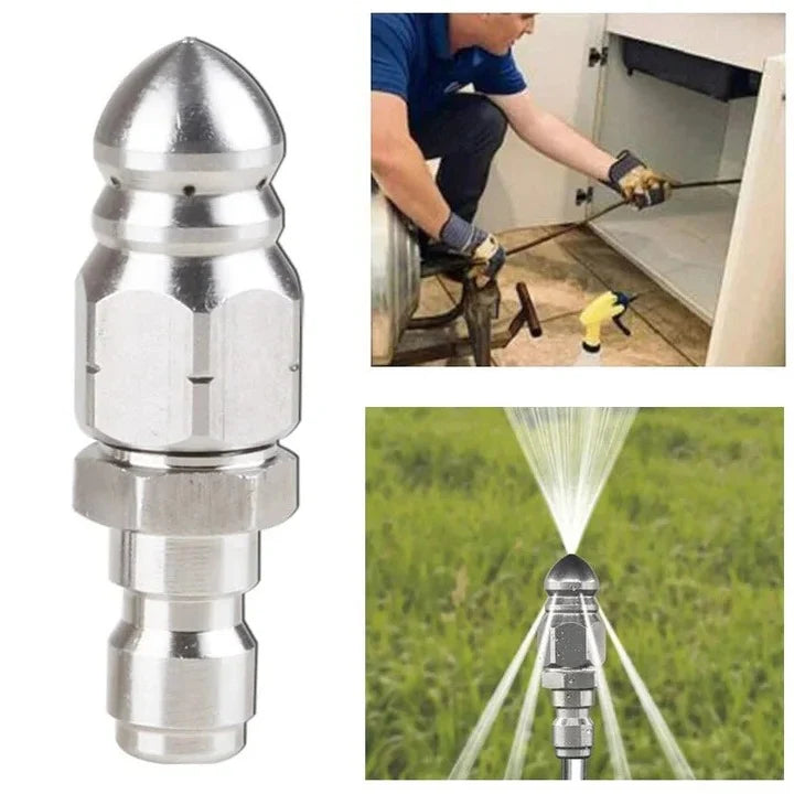 Pipe Cleaning Nozzle High-Pressure Stainless Steel Pointed Tip