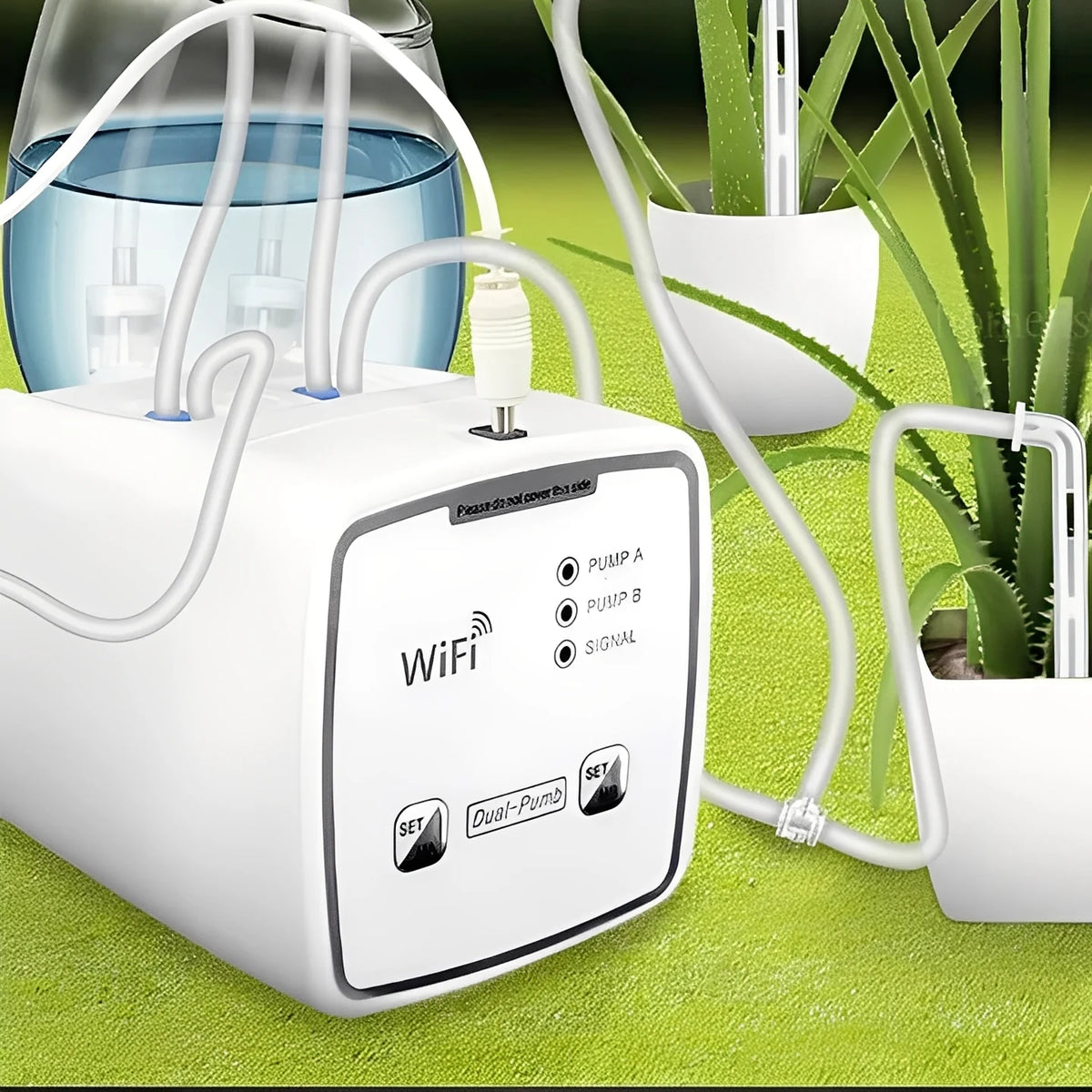 Plant Waterer WiFi App-Controlled 20 Pots Battery Backup
