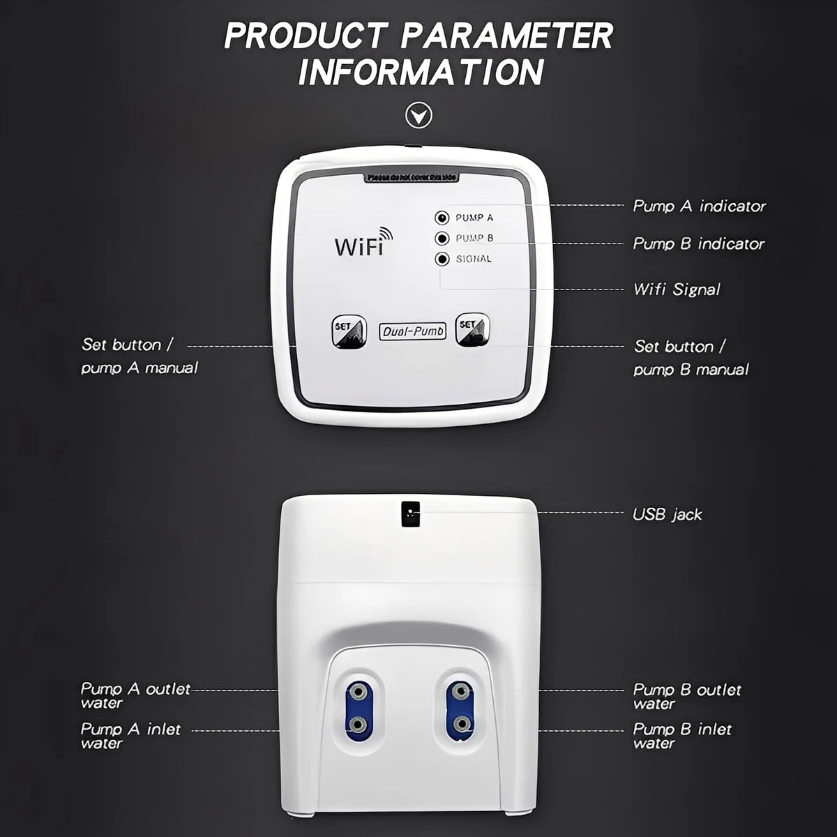 Plant Waterer WiFi App-Controlled 20 Pots Battery Backup