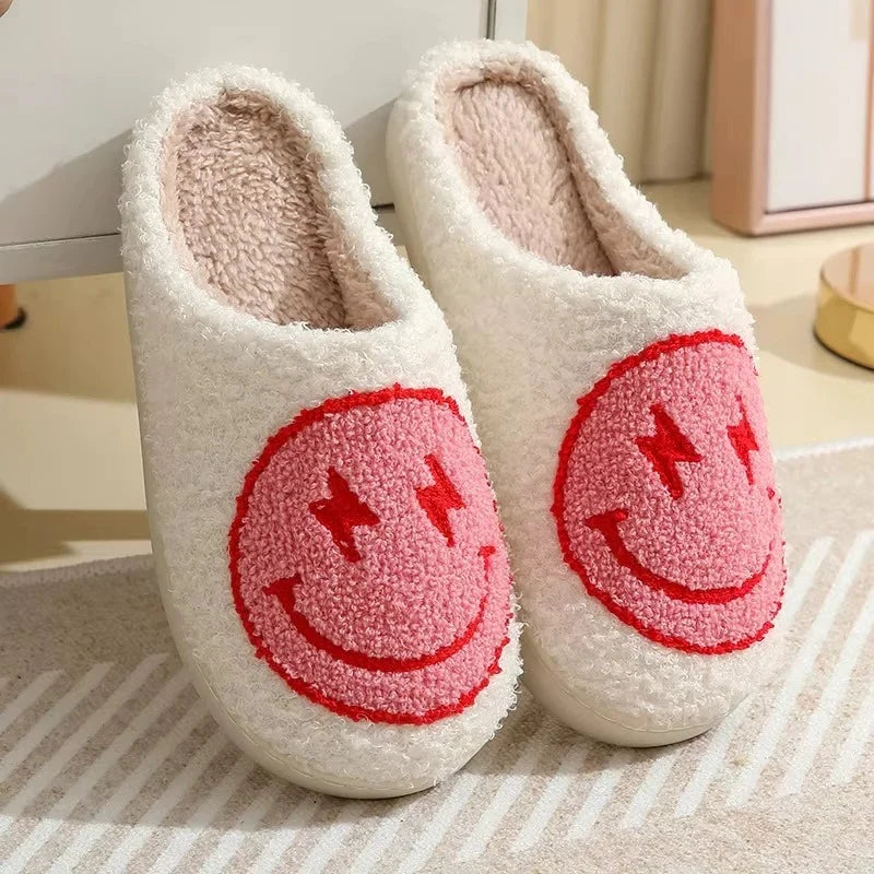 Platform Slippers Plush Cotton-Blend Non-Slip Sole