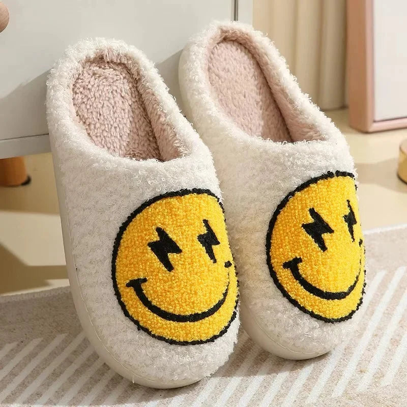 Platform Slippers Plush Cotton-Blend Non-Slip Sole