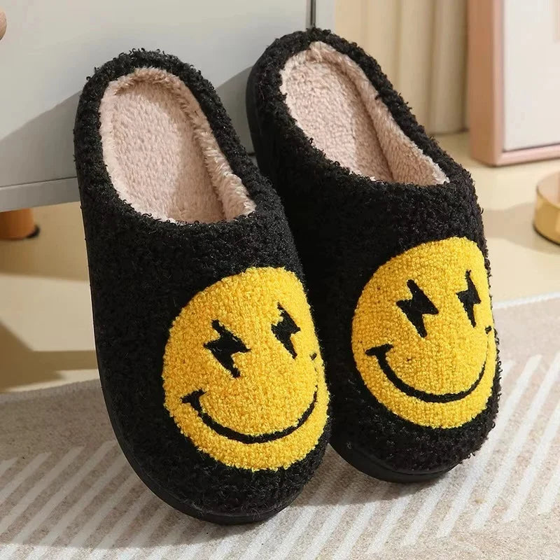 Platform Slippers Plush Cotton-Blend Non-Slip Sole