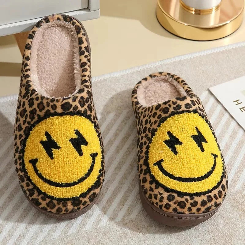 Platform Slippers Plush Cotton-Blend Non-Slip Sole