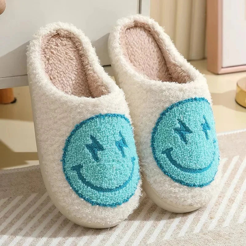 Platform Slippers Plush Cotton-Blend Non-Slip Sole