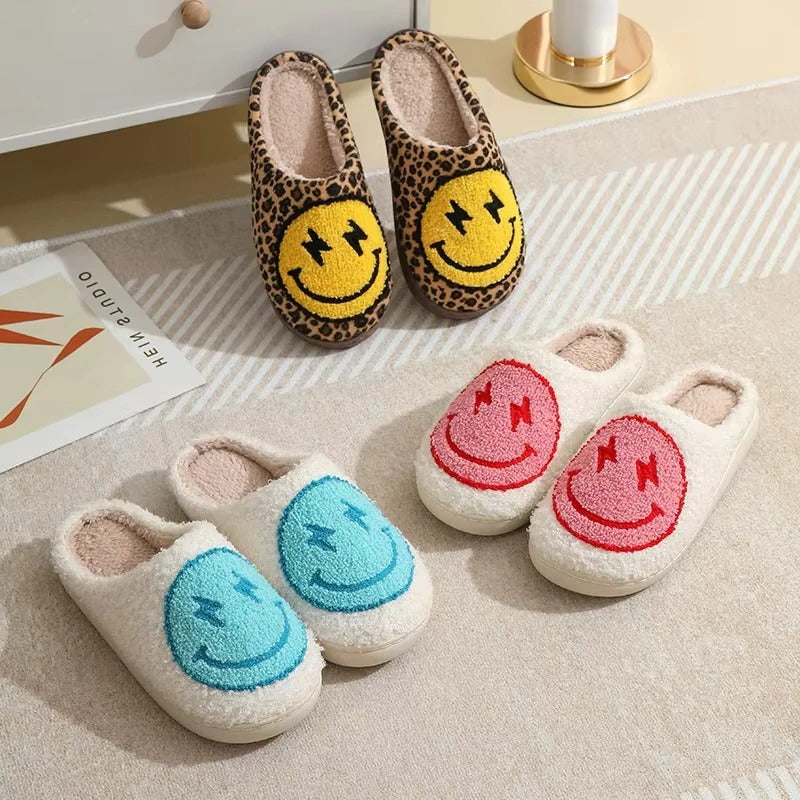 Platform Slippers Plush Cotton-Blend Non-Slip Sole