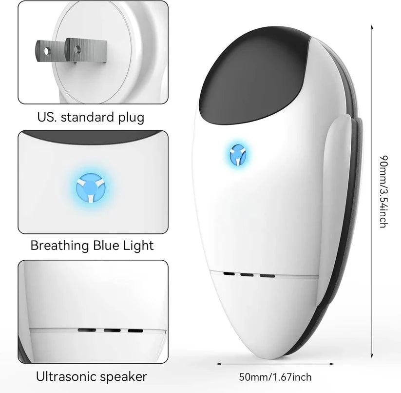 Plug-In Ultrasonic Pest Repeller Dual-Chip Wide Coverage