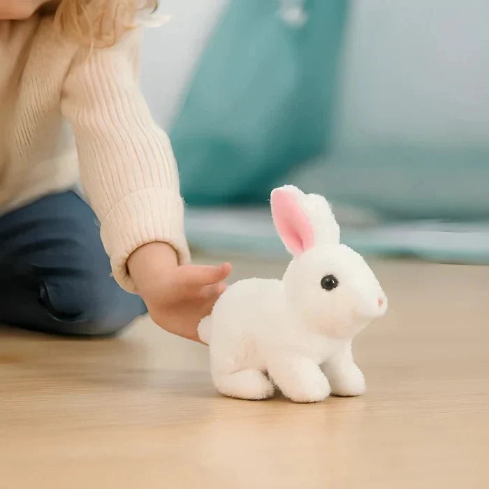 Plush Bunny Toy Hopping Motion & Gentle Sound