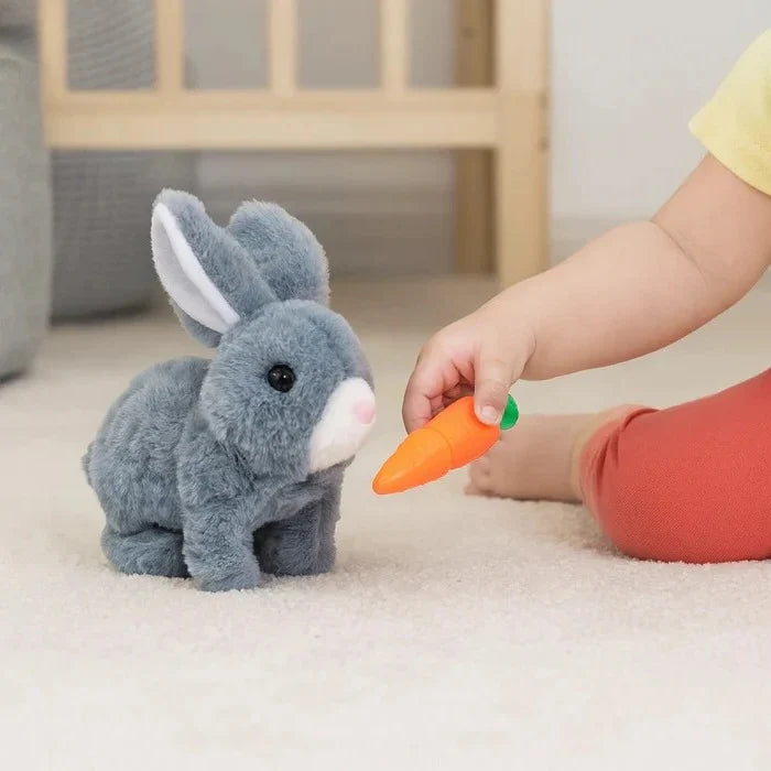 Plush Bunny Toy Hopping Motion & Gentle Sound