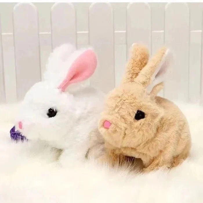 Plush Bunny Toy Hopping Motion & Gentle Sound
