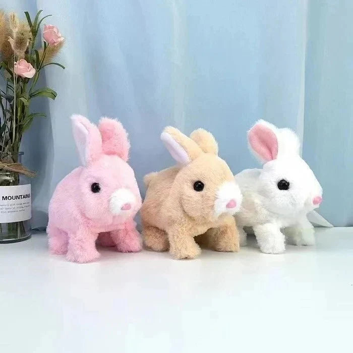 Plush Bunny Toy Hopping Motion & Gentle Sound