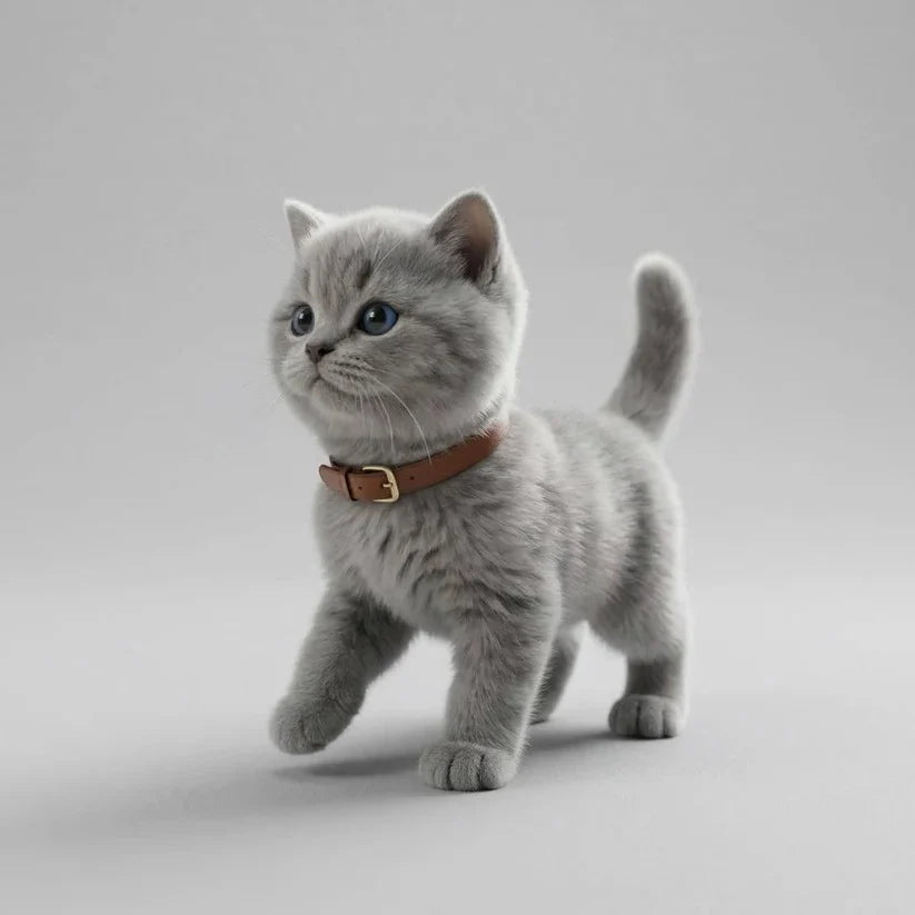Plush Kitten Toy Walking Meowing Sensor Activated