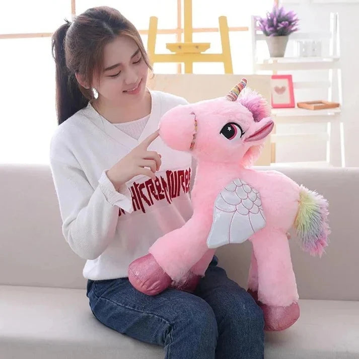 Plush Unicorn Huggable Cotton-Filled Multiple Sizes