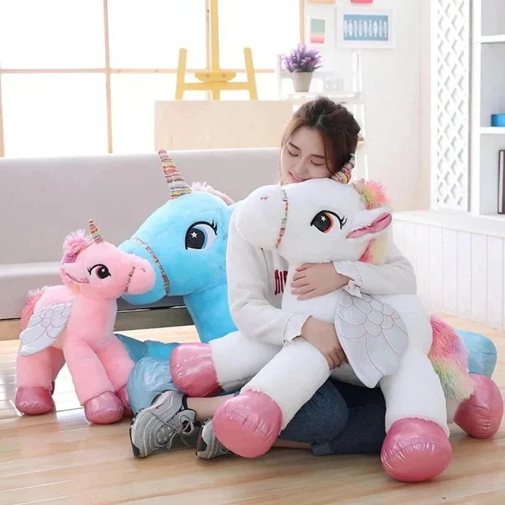Plush Unicorn Huggable Cotton-Filled Multiple Sizes