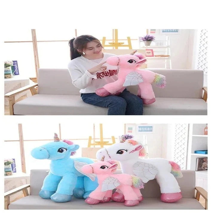 Plush Unicorn Huggable Cotton-Filled Multiple Sizes