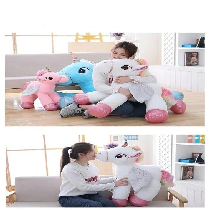 Plush Unicorn Huggable Cotton-Filled Multiple Sizes
